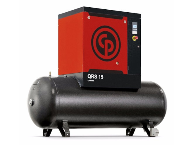 Chicago Pneumatic QRSM 10, 10 HP Rotary Screw Air Compressor With Tank