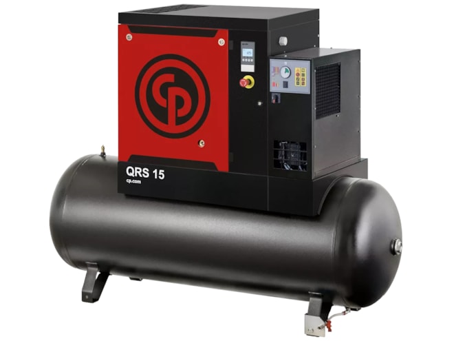 Chicago Pneumatic QRSM 10, 10 HP Rotary Screw Air Compressor With Dryer