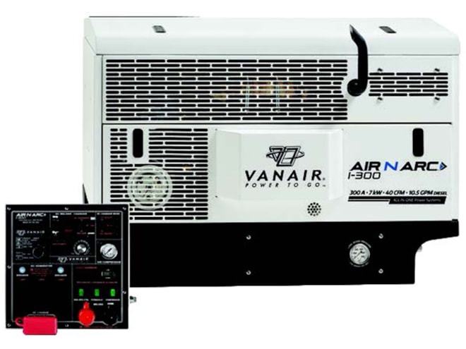 Vanair Air N Arc I-300 Rotary Screw Air Compressor with Generator/Welder