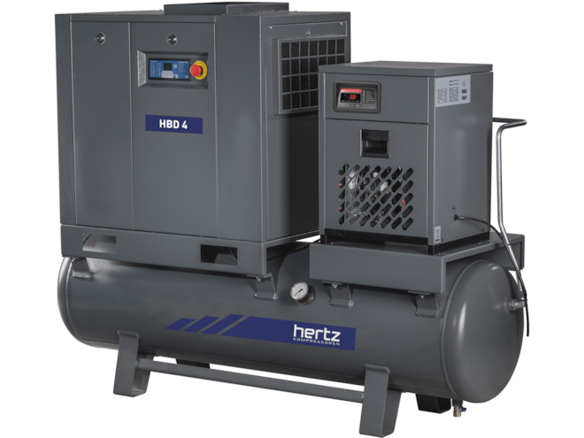 Hertz Kompressoren HBD 4 2346 125 TMD, 5.5 HP Rotary Screw Air Compressor