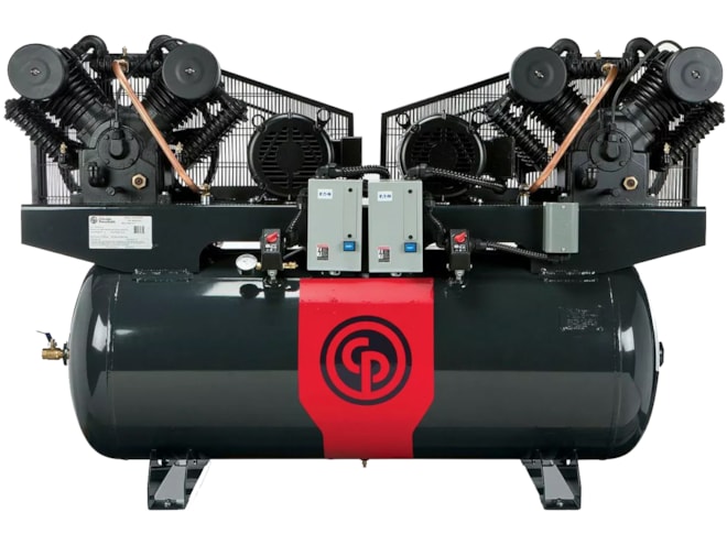 Chicago Pneumatic RCP Iron Series Duplex Two Stage Piston Air Compressor