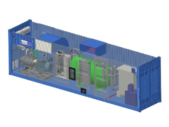 50 HP Rotary Screw Compressor with Dryer and Filtration System in 40ft ...