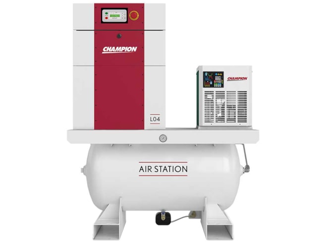 Champion L 5 HP Rotary Screw Air Compressor, 240 Gallon