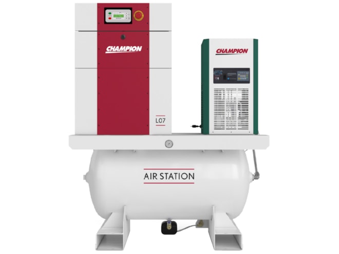 Champion L 7.5 HP Rotary Screw Air Compressor, 240 Gallon
