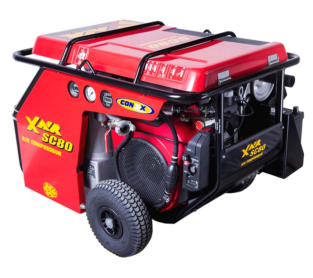 CONX Equipment X-AIR Gas Powered Rotary Screw Air Compressor