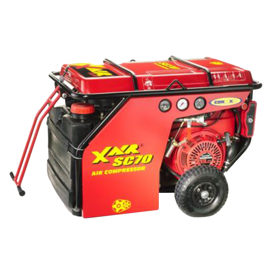 CONX Equipment X-AIR Gas Powered Rotary Screw Air Compressor