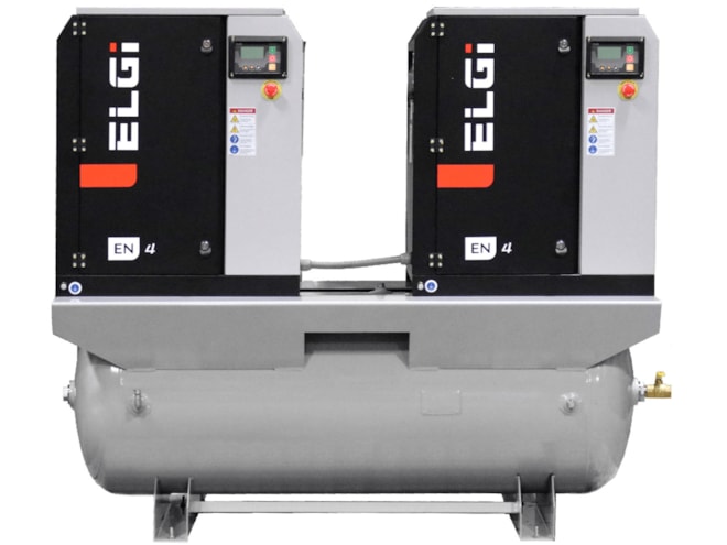 ELGi EN Series Tank Mounted Duplex Rotary Screw Air Compressor