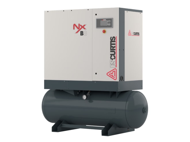 FS-Curtis NxB11 15 HP, 100 PSI, Tri-Volt Rotary Screw Air Compressor with Tank