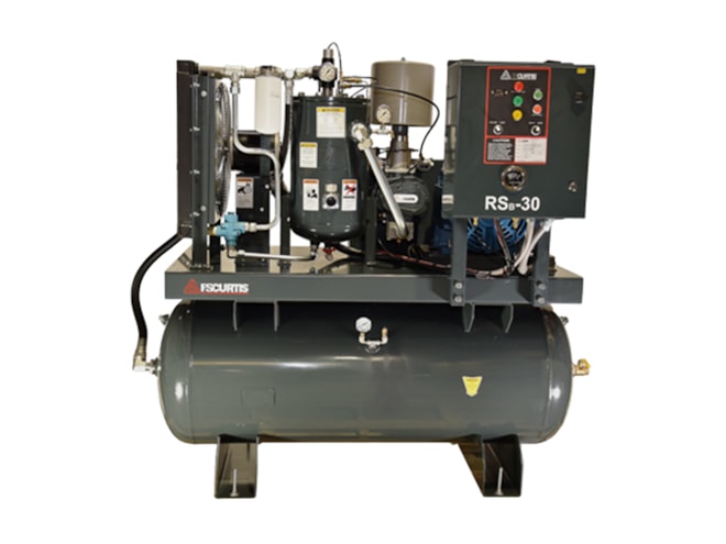 FS-Curtis RS Series 30 HP, 175 PSI, 460V Rotary Screw Air Compressor with Tank