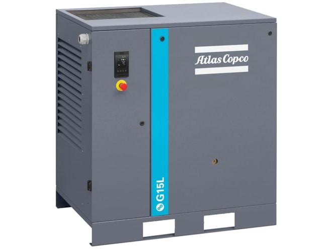 Atlas Copco G15L-22D Oil-Injected 20 HP Rotary Screw Air Compressor, With Dryer