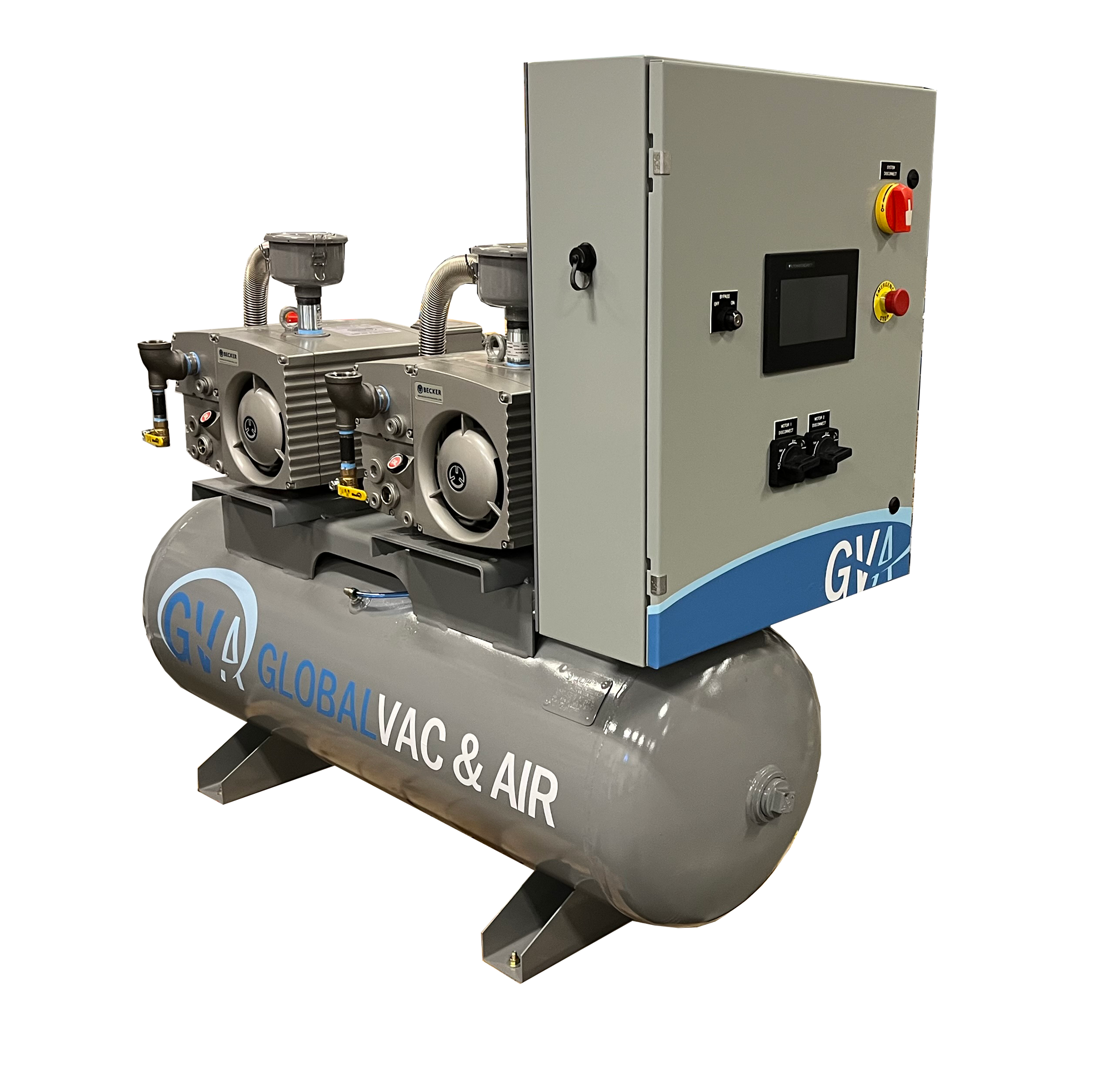 GlobalVac & Air Industrial Rotary Vane Vacuum Systems