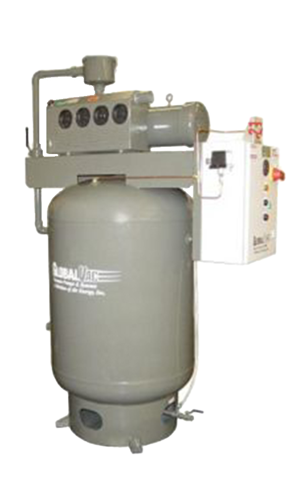 GlobalVac & Air GPRS Series Lubricated Rotary Vane Vacuum System
