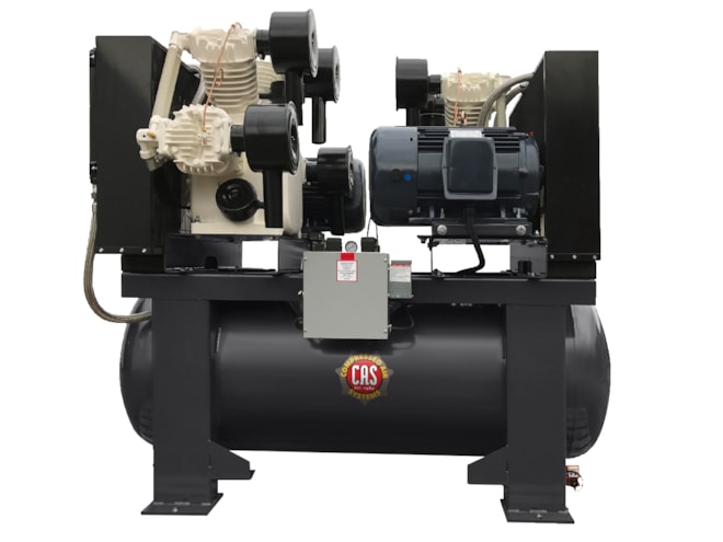 Compressed Air Systems Industrial Stationary Duplex Oilless Piston Air Compressor