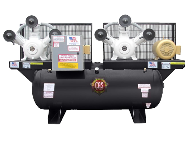 Compressed Air Systems Industrial Stationary Duplex Oilless Piston Air Compressor