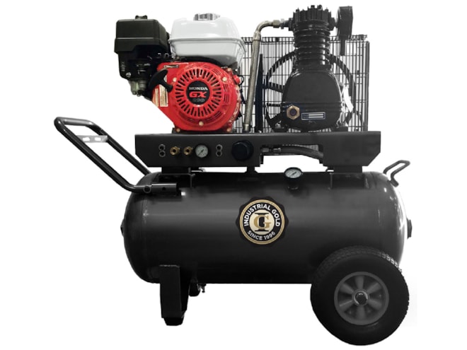 Industrial Gold Contractor Series Gas Powered Piston Air Compressor