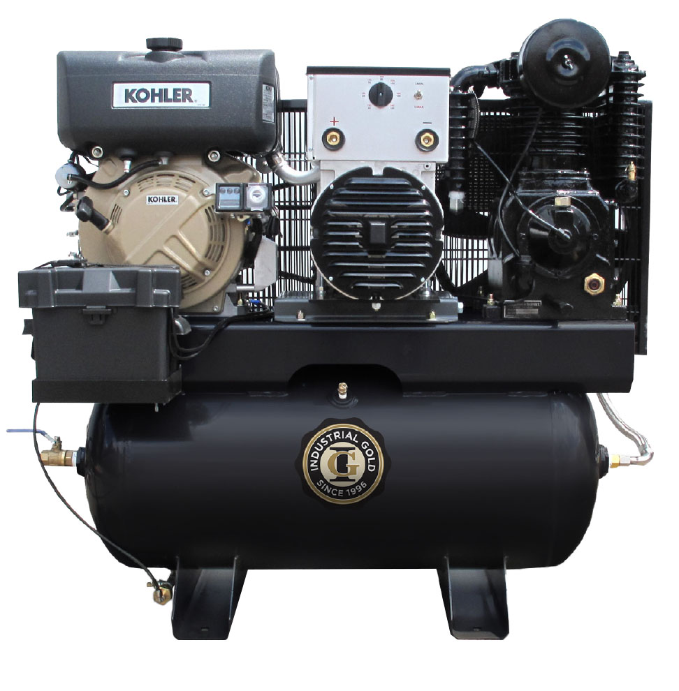 Diesel engine shop air compressor