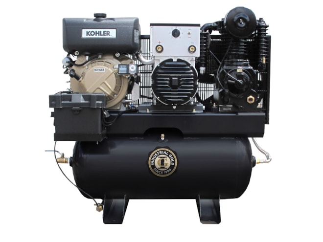 Industrial Gold Diesel Driven Piston Air Compressor with Generator