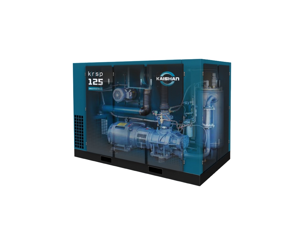 Kaishan USA KRSP-125W2V4S8U , 125 HP Rotary Screw Air Compressor, VSD