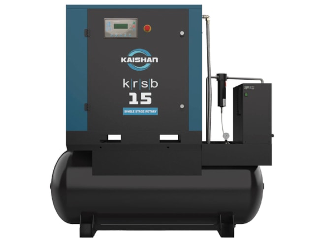Kaishan KRST 7.5 HP Rotary Screw Air Compressor, 120 Gallon, With Dryer