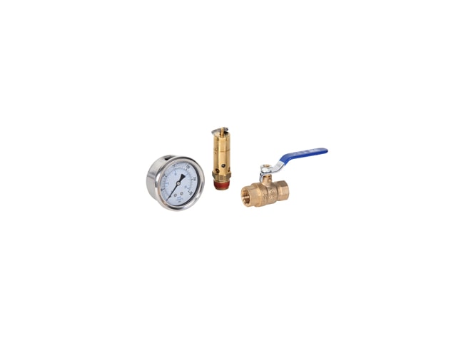 Midwest-Control Tank Kit - Safety Valve, LF CBM Gauge, and Ball Valve