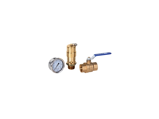 Midwest-Control Tank Kit - Safety Valve, LF CBM Gauge, and Ball Valve