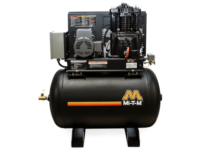 Acsy Compressor Mi-T-M, ACS-Series 5 & 7.5 HP Industrial Two-Stage Simplex Piston Air ...