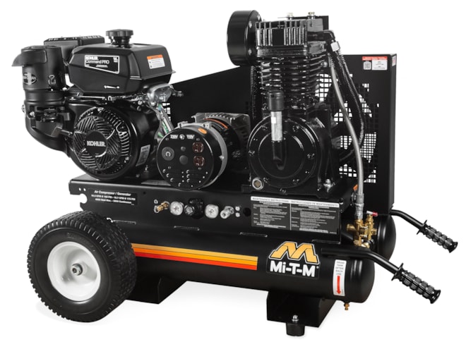 Mi-T-M 8 Gal Two Stage Industrial Air Compressor/Generator Combo