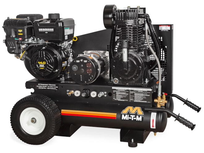 Mi-T-M 8 Gal Two Stage Industrial Air Compressor/Generator Combo