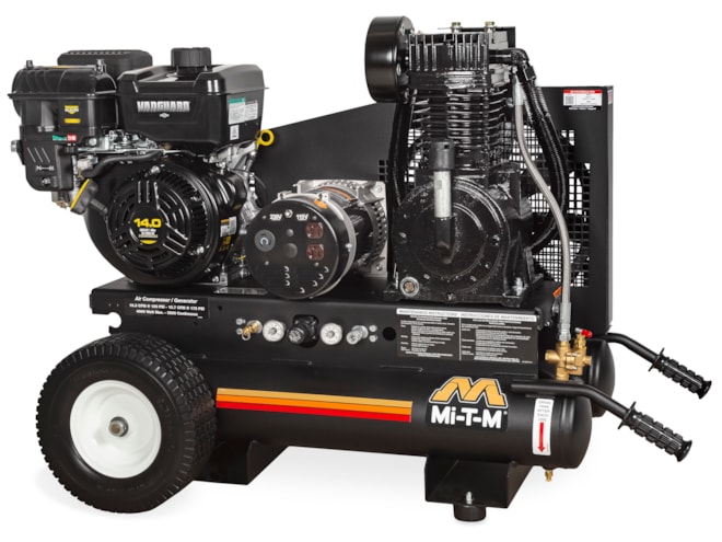 Mi-T-M 8 Gal Two Stage Industrial Air Compressor/Generator Combo | Gas ...
