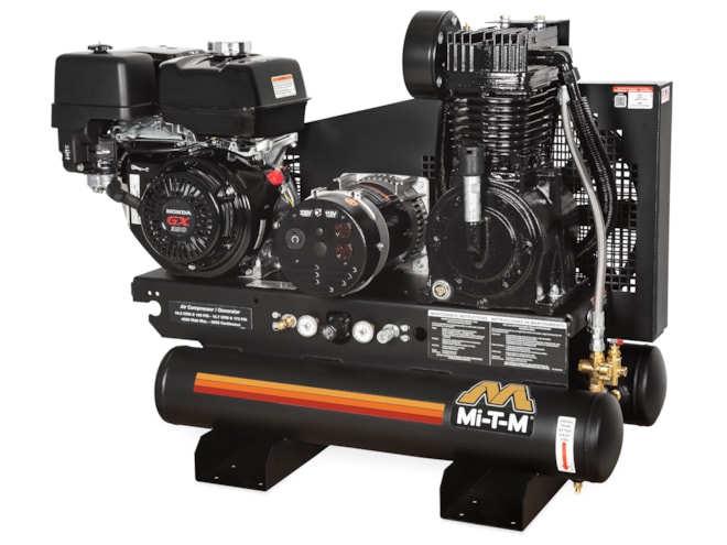 Mi-T-M 8 Gal Two Stage Stationary Industrial Air Compressor/Generator ...