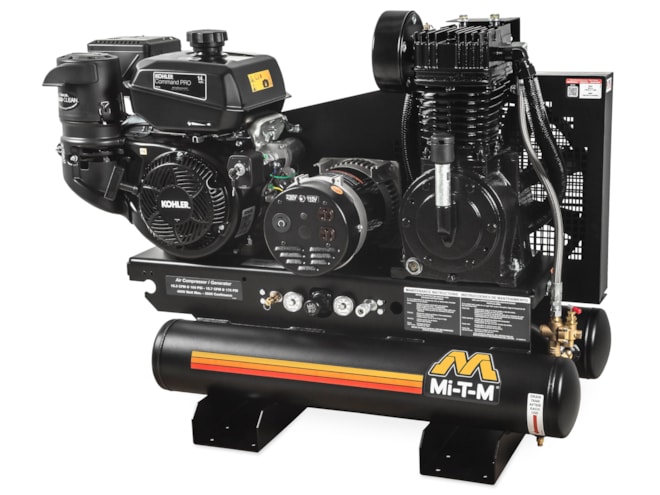 Mi-T-M 8 Gal Two Stage Stationary Industrial Air Compressor/Generator ...