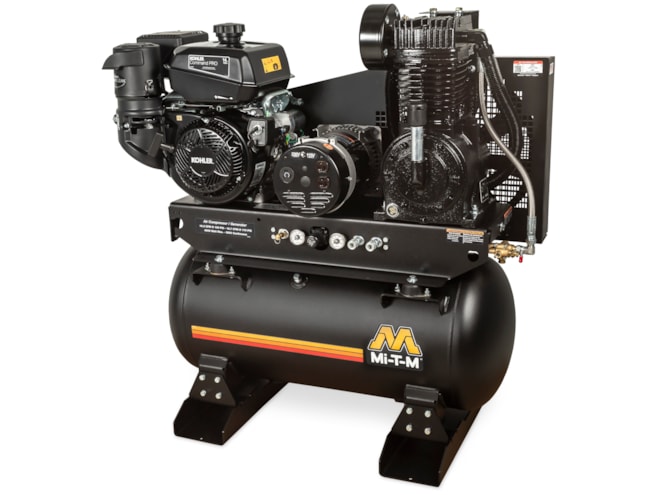 Mi-T-M 30 Gal Two Stage Industrial Air Compressor/Generator Combo | Gas ...