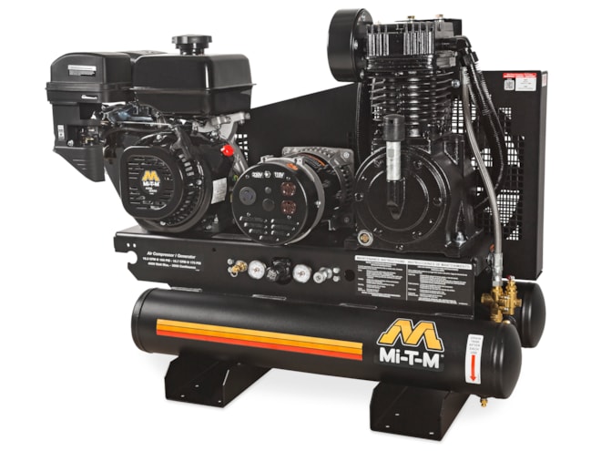 Mi-T-M 8 Gal Two Stage Stationary Industrial Air Compressor/Generator Combo