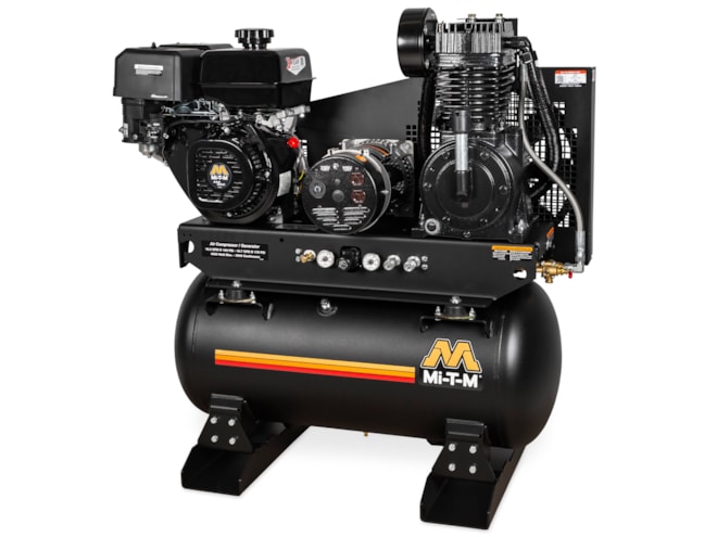 Mi-T-M 30 Gal Two Stage Industrial Air Compressor/Generator Combo | Gas ...