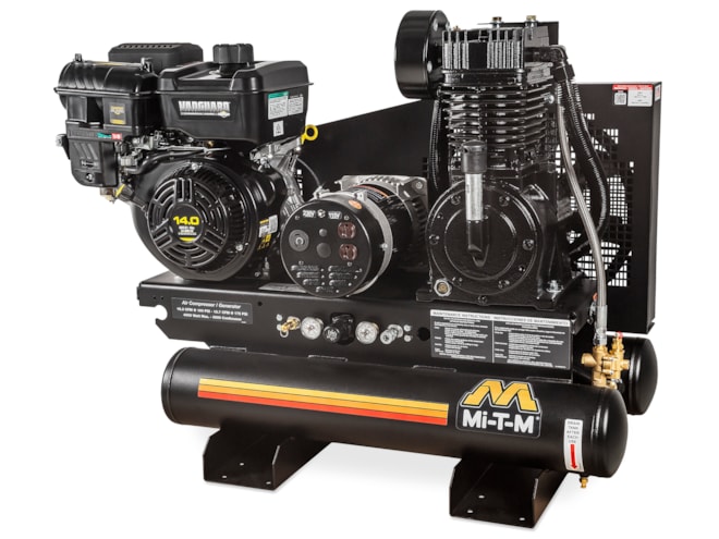 Mi-T-M 8 Gal Two Stage Stationary Industrial Air Compressor/Generator ...