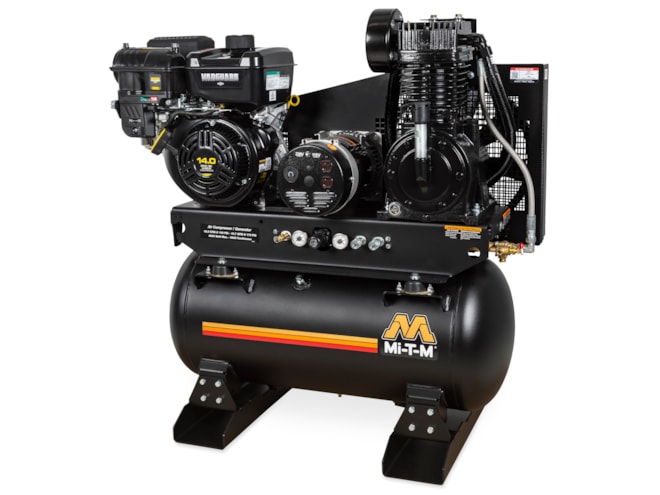 Mi T M 30 Gal Two Stage Industrial Air Compressorgenerator Combo Gas