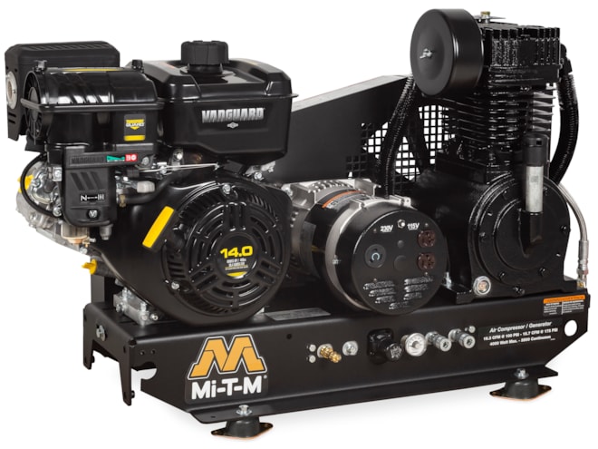 Mi-T-M 8 Gal Two Stage Base-Mount Industrial Air Compressor/Generator ...