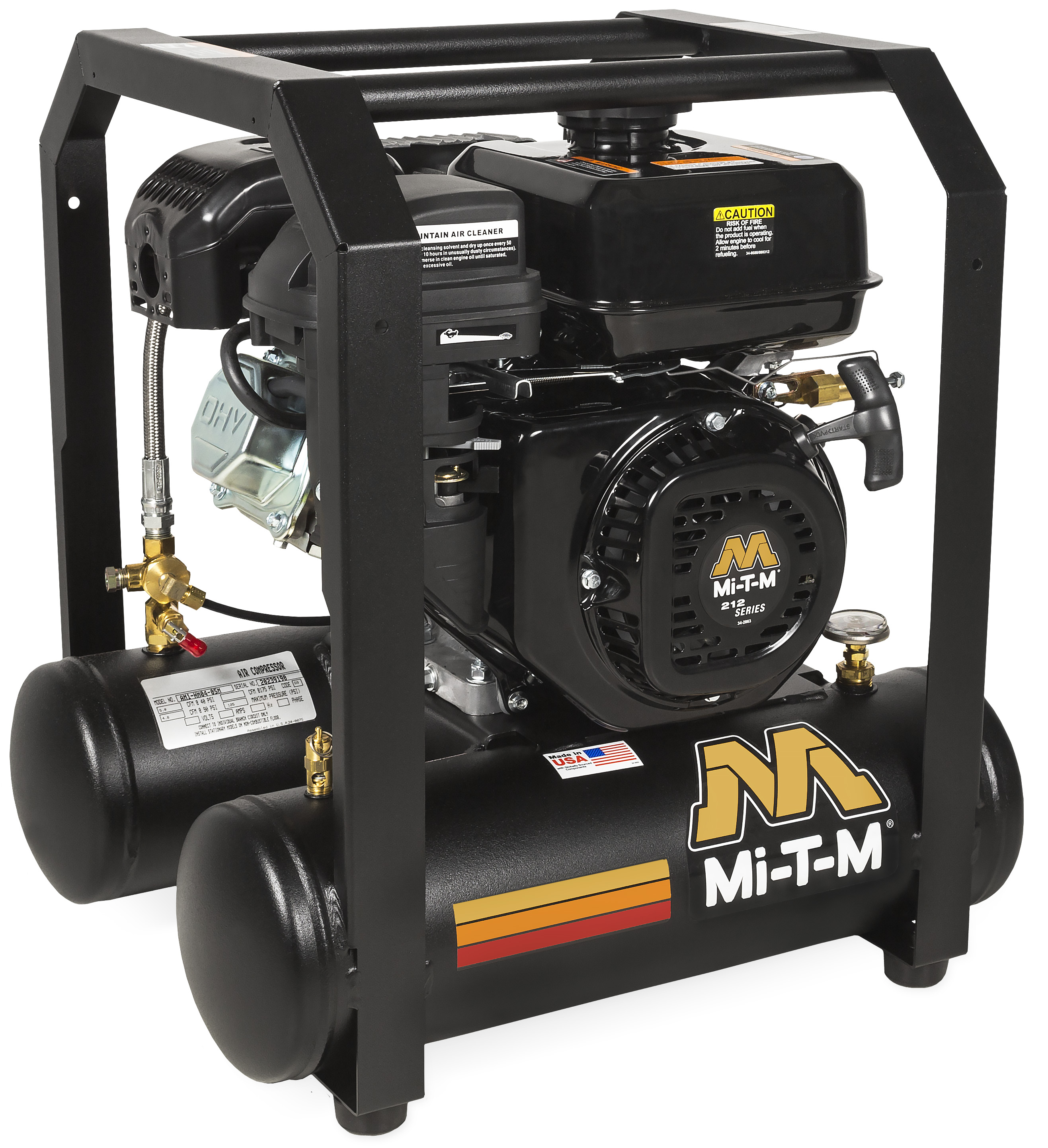 Mi-T-M 5 Gal Industrial Single Stage Gasoline Air Compressor | Gas