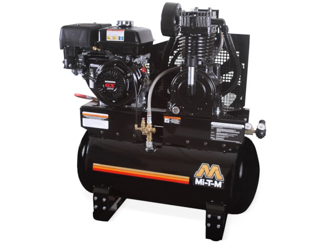Compressor World Platform Mi-T-M Industrial Two Stage 17.2 CFM Gasoline Air Compressor | Gas ...