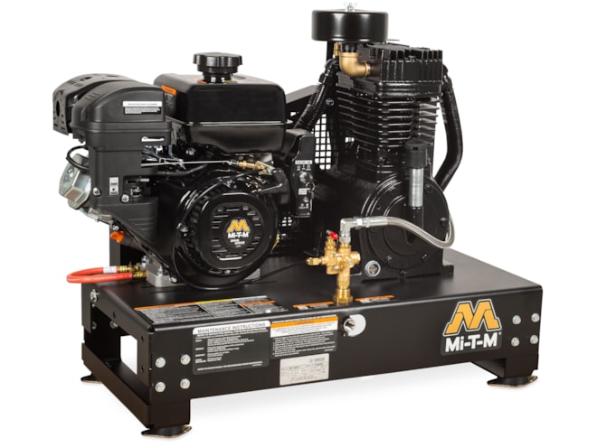 Mi-T-M Industrial Two Stage 17.2 CFM Base-Mount Gasoline Air Compressor