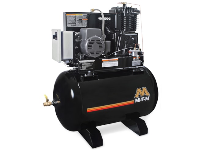 M Compressor Mi-T-M, ACS-Series 5 & 7.5 HP Industrial Two-Stage Simplex Piston Air ...