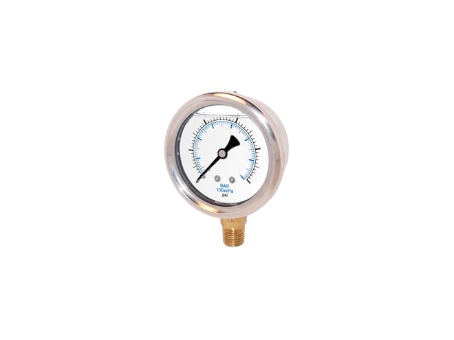 Midwest-Control Liquid Filled Pressure Gauge - Lower Mount Series