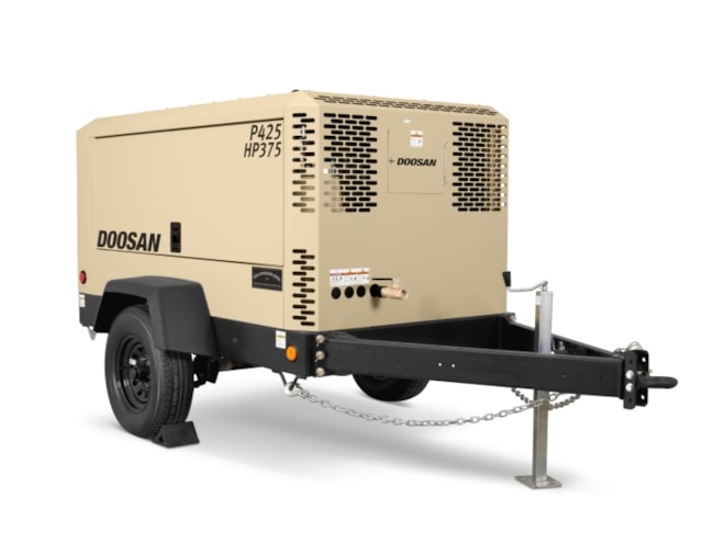 Doosan P425 Series Diesel Driven, 425/375 CFM, 100/150 PSI Rotary Screw Air Compressor