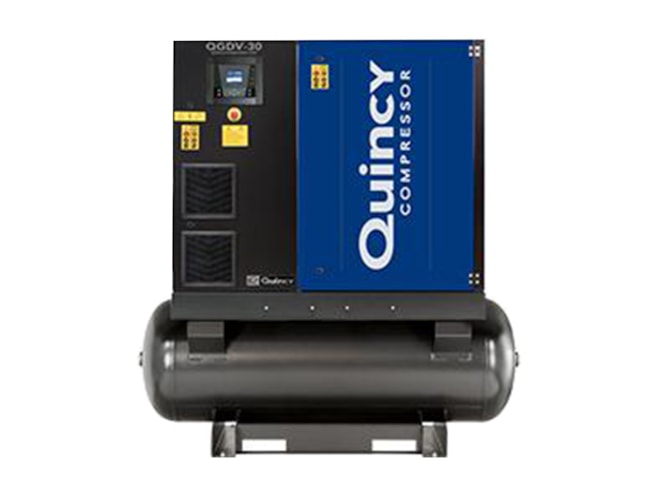 Quincy Compressor QGDV-15-TM, 15 HP Rotary Screw Air Compressor, 120 Gallon