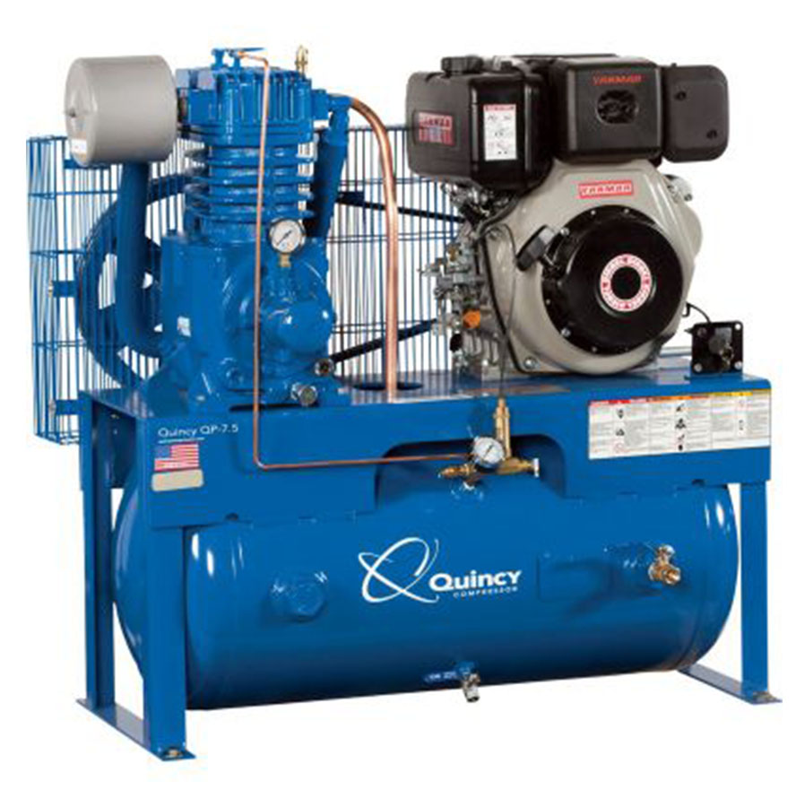 Quincy Compressor QT Series Diesel Driven Two Stage Piston Air Compressor