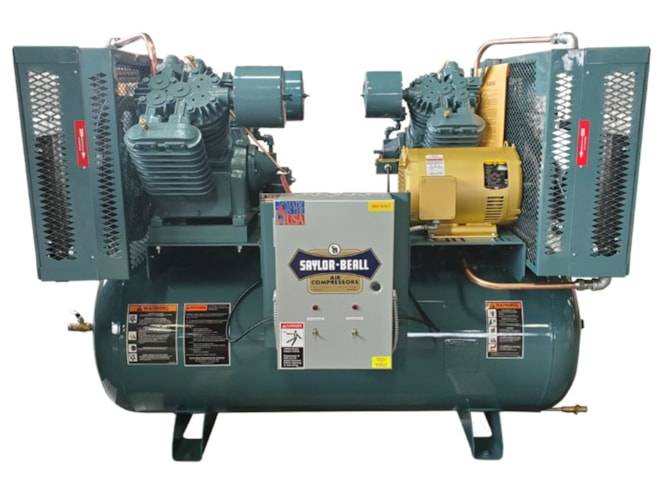 Saylor-Beall Performance Package Duplex Two Stage Piston Air Compressor