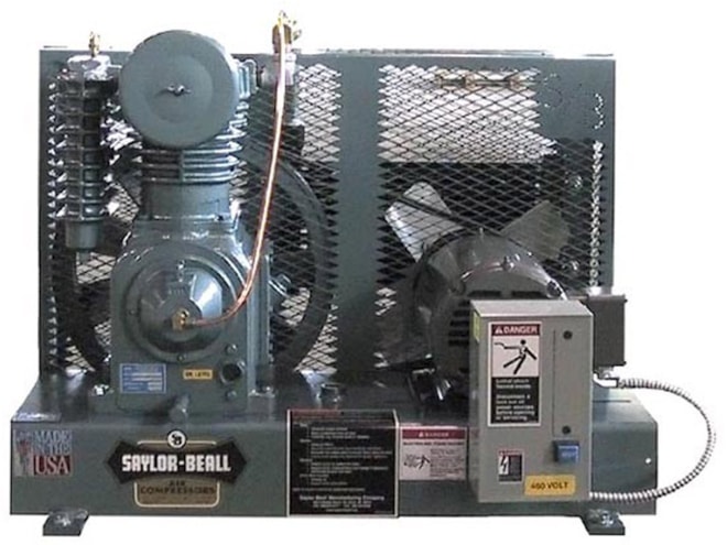 Saylor-Beall Base Mounted Two Stage Piston Air Compressor