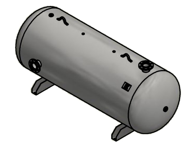 Steel Fab 500 Gallon Horizontal Air Tank