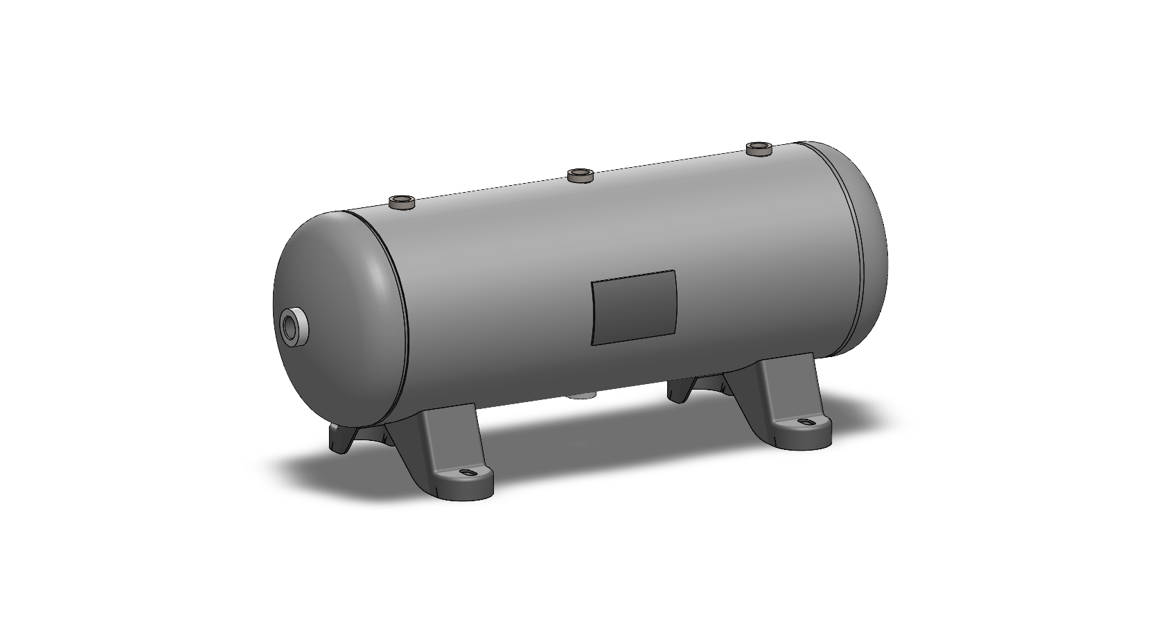 10 Gallon, 200 PSI, 10" x 30" Horizontal Tank w/ Feet Air