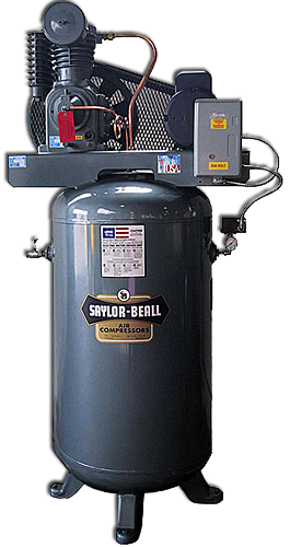 Saylor-Beall Tank Mounted Two Stage Piston Air Compressor